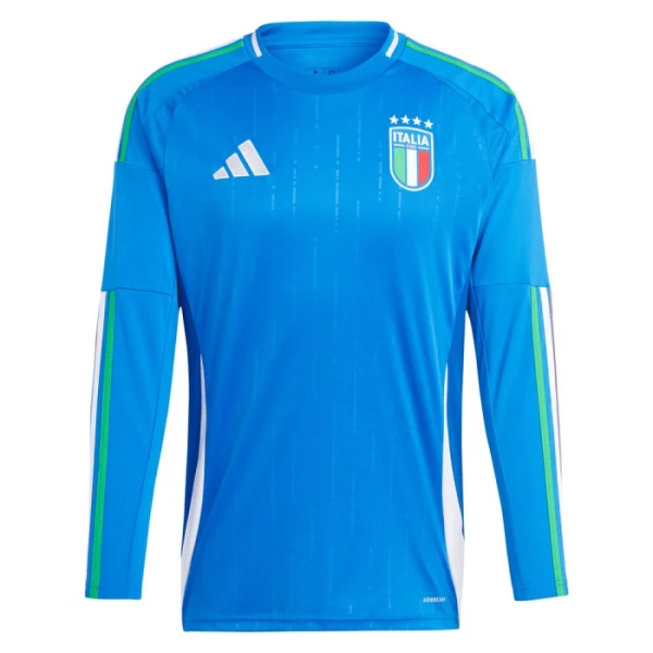 Itálie Domácí Dres Euro 2024 - Dlouhý Rukáv