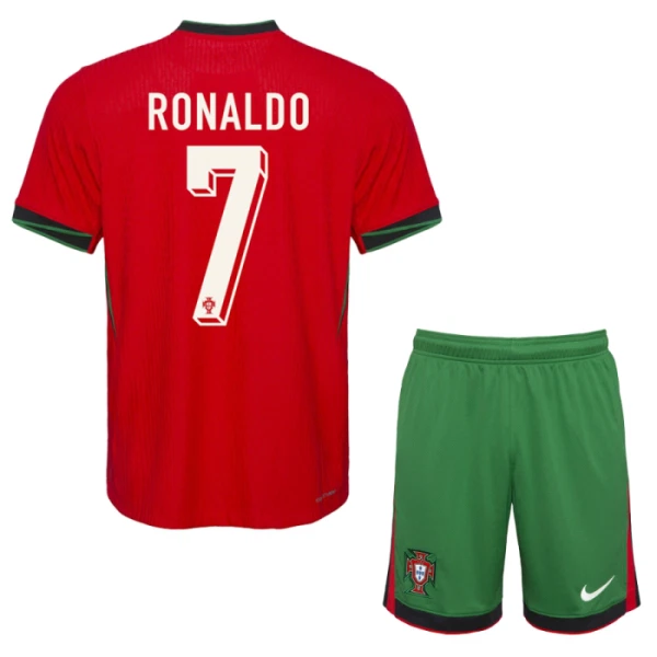 Portugalsko Cristiano Ronaldo 7 Dětský Domácí Dres Euro 2024