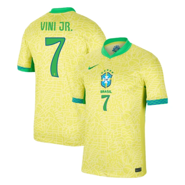 Brazílie Vinicius Junior 7 Domácí Dres 2024