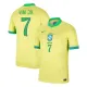 Brazílie Vinicius Junior 7 Domácí Dres 2024