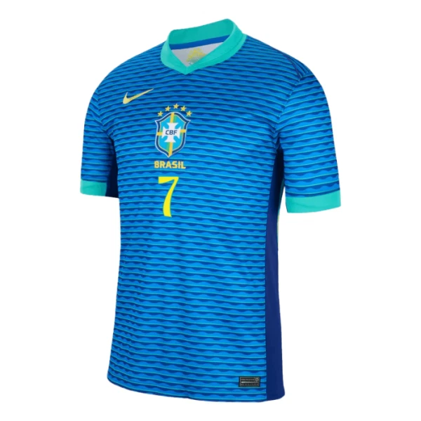 Brazílie Vinicius Junior 7 Venkovní Dres 2024