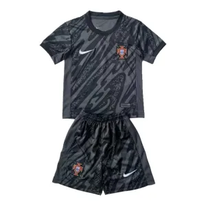 Portugalsko Dětský Brankářské Dres Euro 2024 Černá