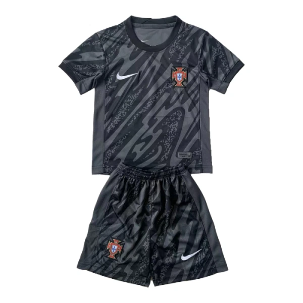 Portugalsko Dětský Brankářské Dres Euro 2024 Černá