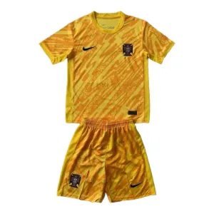 Portugalsko Dětský Brankářské Dres Euro 2024 Žlutá