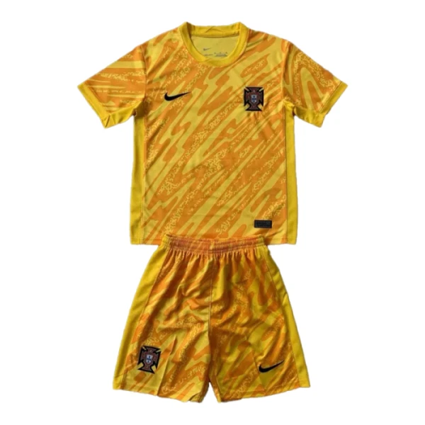 Portugalsko Dětský Brankářské Dres Euro 2024 Žlutá Portugalsko Dětský Brankářské Dres Euro 2024 Žlutá