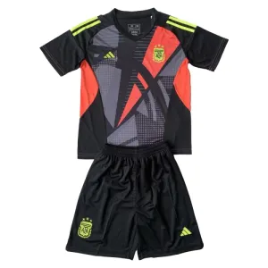 Argentina Dětský Domácí Brankářské Dres 2024 Černá