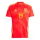 Španělsko Lamine Yamal 19 Dětský Domácí Dres Euro 2024