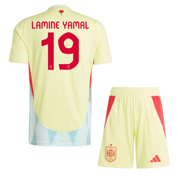 Španělsko Lamine Yamal 19 Dětský Venkovní Dres Euro 2024 Španělsko Lamine Yamal 19 Dětský Venkovní Dres Euro 2024