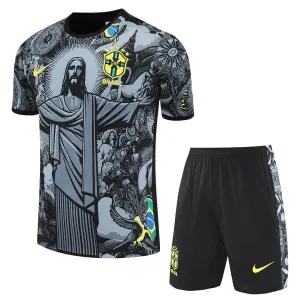 Brazílie Dětský Dres 2024 Černá (Speciální Edice)