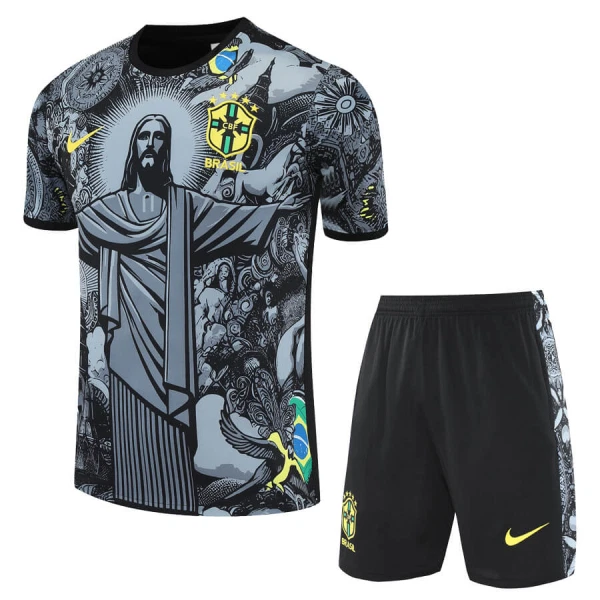 Brazílie Dětský Dres 2024 Černá (Speciální Edice)