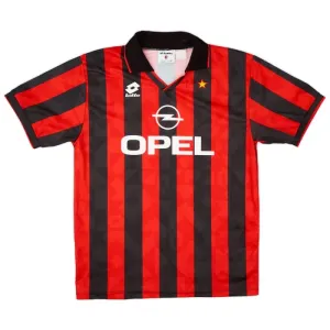 AC Milan 1994-95 Domácí Dres Retro AC Milan 1994-95 Domácí Dres Retro