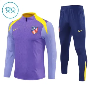 Atlético Madrid Dětský Tréninková Souprava s Mikinou na 1/4 Zip 2025/26 Fialová