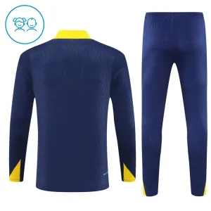 Atlético Madrid Dětský Tréninková Souprava s Mikinou na 1/4 Zip 2025/26 Tmavě modrá