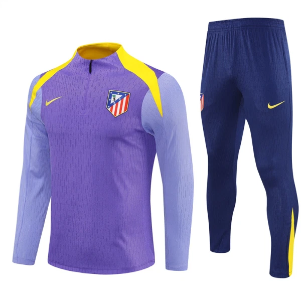 Atlético Madrid Tréninková Souprava s Mikinou na 1/4 Zip 2025/26 Fialová Atlético Madrid Tréninková Souprava s Mikinou na 1/4 Zip 2025/26 Fialová