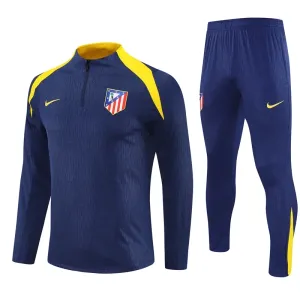 Atlético Madrid Tréninková Souprava s Mikinou na 1/4 Zip 2025/26 Tmavě modrá