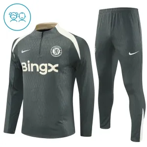 Chelsea Dětský Tréninková Souprava s Mikinou na 1/4 Zip 2025/26 Šedá