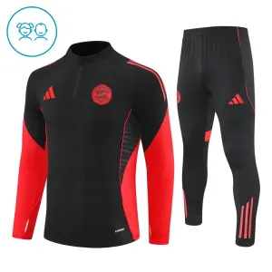 FC Bayern Mnichov Dětský Tréninková Souprava s Mikinou na 1/4 Zip 2025/26 Černá