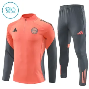 FC Bayern Mnichov Dětský Tréninková Souprava s Mikinou na 1/4 Zip 2025/26 Oranžová