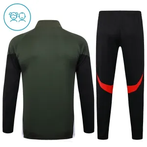 FC Bayern Mnichov Dětský Tréninková Souprava s Mikinou na 1/4 Zip 2025/26 Zelená