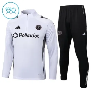 Inter Miami CF Dětský Tréninková Souprava s Mikinou na 1/4 Zip 2025/26 Bílá
