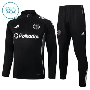 Inter Miami CF Dětský Tréninková Souprava s Mikinou na 1/4 Zip 2025/26 Černá