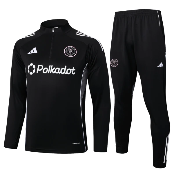 Inter Miami CF Tréninková Souprava s Mikinou na 1/4 Zip 2025/26 Černá Inter Miami CF Tréninková Souprava s Mikinou na 1/4 Zip 2025/26 Černá