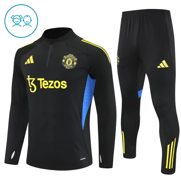 Manchester United Dětský Tréninková Souprava s Mikinou na 1/4 Zip 2025/26 Manchester United Dětský Tréninková Souprava s Mikinou na 1/4 Zip 2025/26