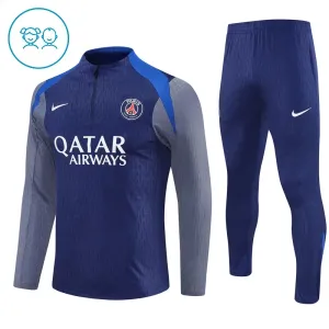 PSG Dětský Tréninková Souprava s Mikinou na 1/4 Zip 2025/26 Tmavě modrá