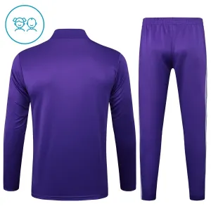 Real Madrid Dětský Tréninková Souprava s Mikinou na 1/4 Zip 2025/26 Fialová