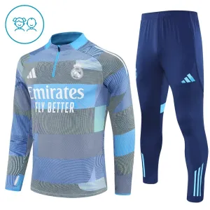 Real Madrid Dětský Tréninková Souprava s Mikinou na 1/4 Zip 2025/26 Modrá