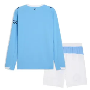 Manchester City Dětský Domácí Dres 2025/26 - Dlouhý Rukáv