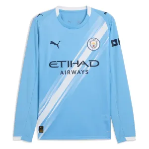 Manchester City Domácí Dres 2025/26 - Dlouhý Rukáv