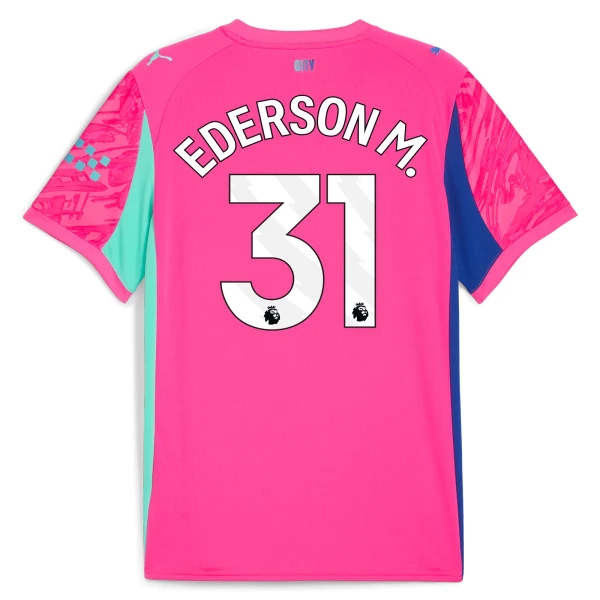 Manchester City Ederson Moraes 31 Brankářské Dres 2025/26 Růžová Manchester City Ederson Moraes 31 Brankářské Dres 2025/26 Růžová