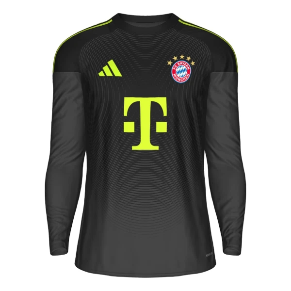 FC Bayern Mnichov Brankářské Dres 2025/26 Černá - Dlouhý Rukáv