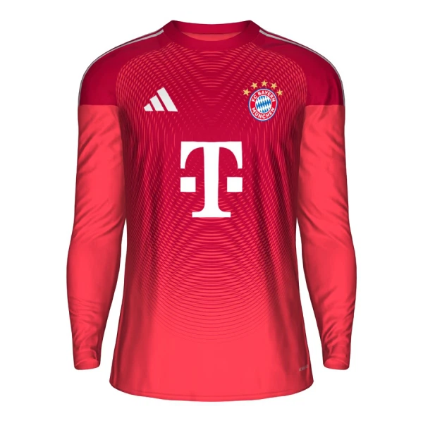 FC Bayern Mnichov Brankářské Dres 2025/26 Červená - Dlouhý Rukáv