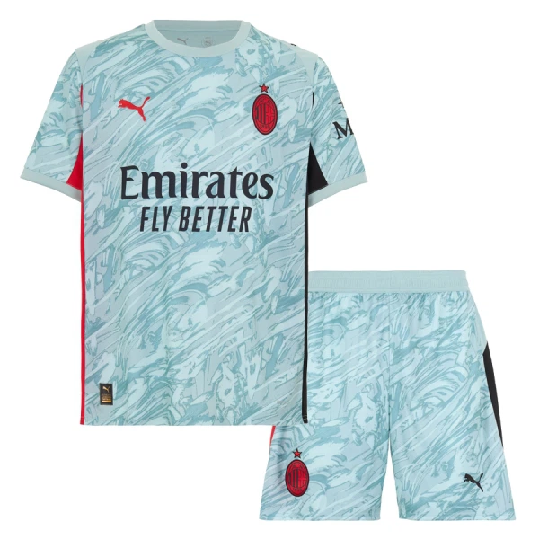 AC Milan Dětský Brankářské Dres 2025/26 Modrá AC Milan Dětský Brankářské Dres 2025/26 Modrá