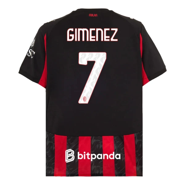 AC Milan Santiago Gimenez 7 Domácí Dres 2025/26 AC Milan Santiago Gimenez 7 Domácí Dres 2025/26