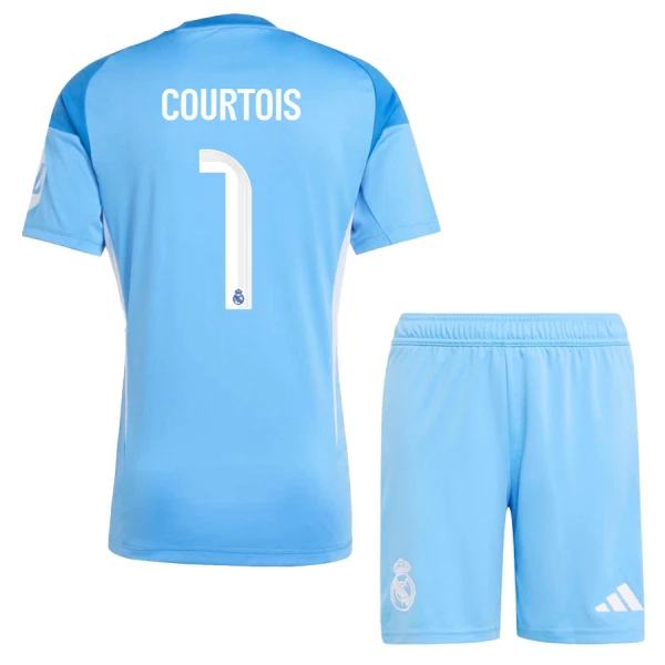 Real Madrid Thibaut Courtois 1 Dětský Brankářské Dres 2025/26 Real Madrid Thibaut Courtois 1 Dětský Brankářské Dres 2025/26