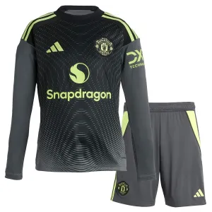 Manchester United Dětský Domácí Brankářské Dres 2025/26 - Dlouhý Rukáv