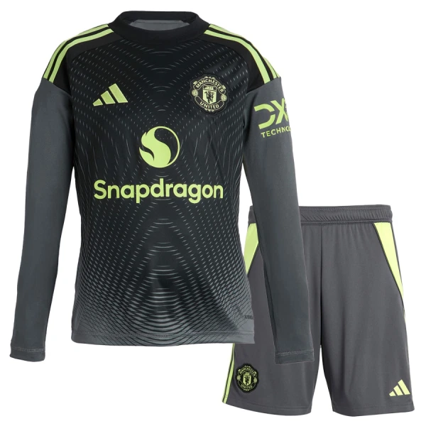 Manchester United Dětský Domácí Brankářské Dres 2025/26 - Dlouhý Rukáv