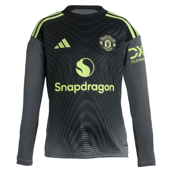 Manchester United Dětský Domácí Brankářské Dres 2025/26 - Dlouhý Rukáv