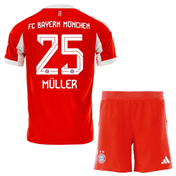 FC Bayern Mnichov Thomas Müller 25 Dětský Domácí Dres 2025/26 FC Bayern Mnichov Thomas Müller 25 Dětský Domácí Dres 2025/26