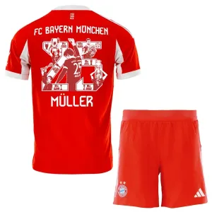 FC Bayern Mnichov Thomas Müller 25 Dětský Domácí Dres 2025/26 (Speciální Edice)