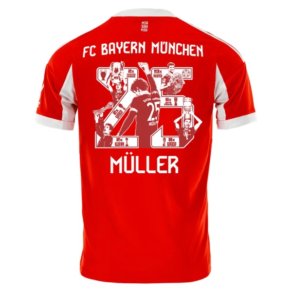 FC Bayern Mnichov Thomas Müller 25 Domácí Dres 2025/26 (Speciální Edice) FC Bayern Mnichov Thomas Müller 25 Domácí Dres 2025/26 (Speciální Edice)