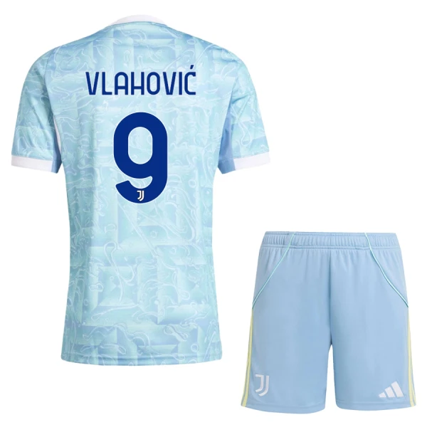 Juventus Dušan Vlahović 9 Dětský Venkovní Dres 2025/26 Juventus Dušan Vlahović 9 Dětský Venkovní Dres 2025/26