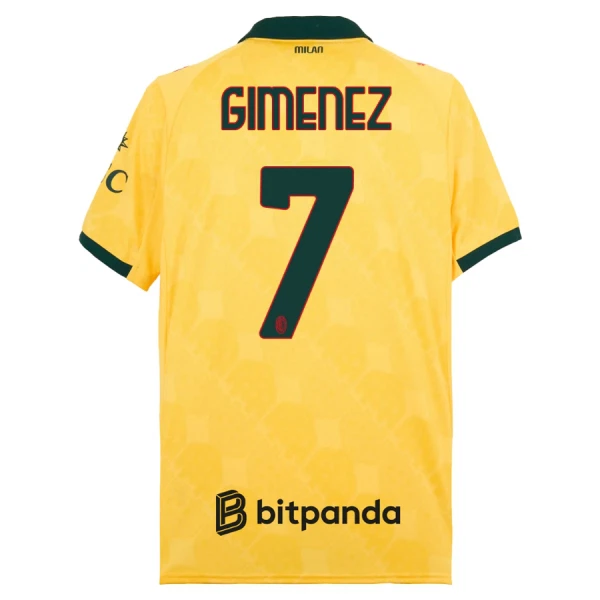 AC Milan Santiago Gimenez 7 Třetí Dres 2025/26
