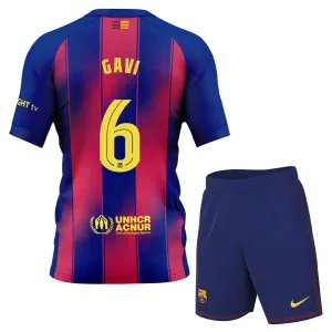 FC Barcelona Gavi 6 Dětský Domácí Dres 2025/26