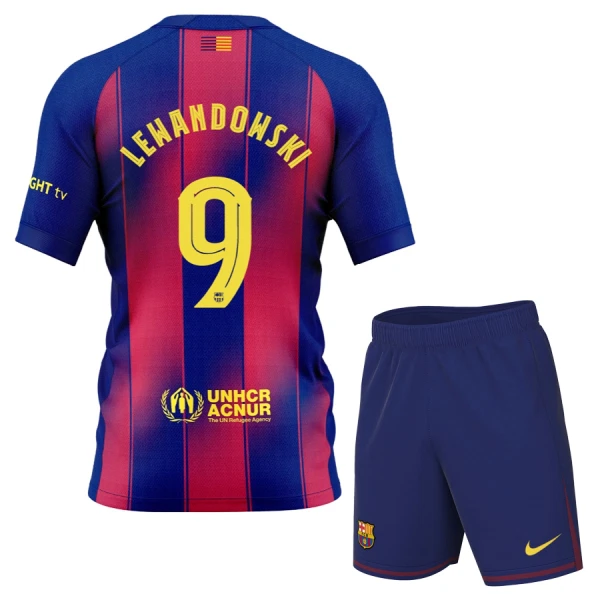 FC Barcelona Robert Lewandowski 9 Dětský Domácí Dres 2025/26 FC Barcelona Robert Lewandowski 9 Dětský Domácí Dres 2025/26