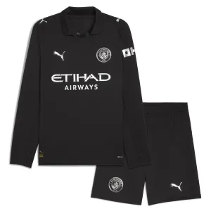 Manchester City Dětský Venkovní Dres 2025/26 - Dlouhý Rukáv