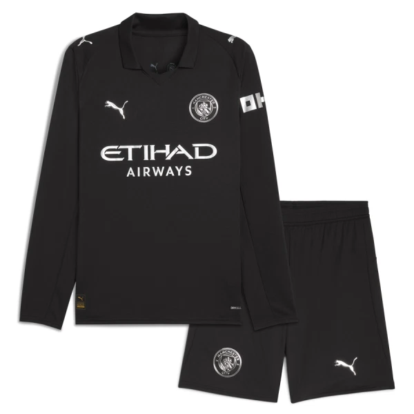 Manchester City Dětský Venkovní Dres 2025/26 - Dlouhý Rukáv Manchester City Dětský Venkovní Dres 2025/26 - Dlouhý Rukáv
